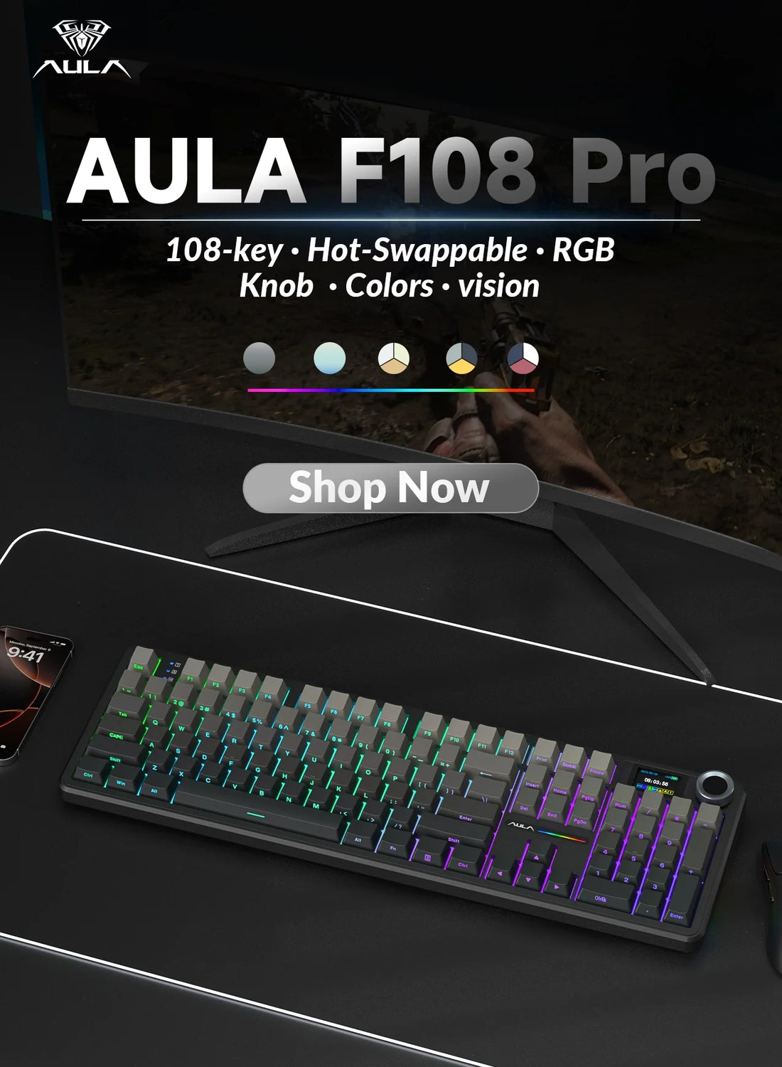 AULA F108 Pro mechanical keyboard